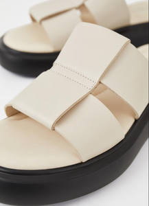 BLENDA Off-White Slide Sandals
