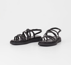 two strappy sandals from front