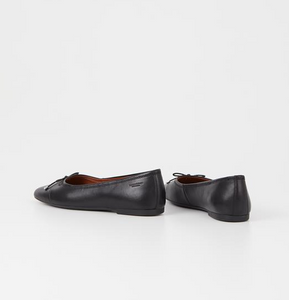 Back View of Black Flat Shoes