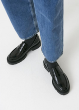 Load image into Gallery viewer, KENOVA Black Patent Loafers