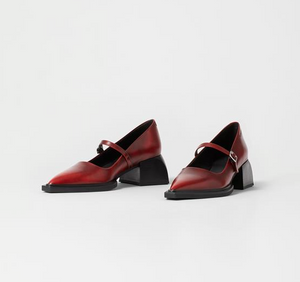 Red Mary Jane shoes