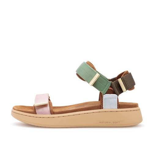 Multi color strappy sandal
