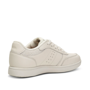 White Leather Sneaker with Fish Skin Detail 