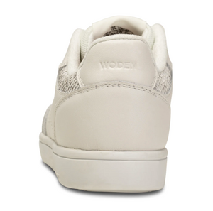 Back view of Woden Bjork white sneaker