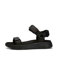 black velcro strap sandals with black sole