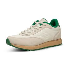 Load image into Gallery viewer, side view of green and white sneaker