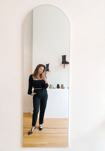Black Leather Spring Shoe