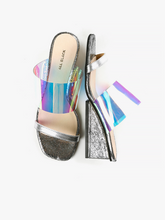 Load image into Gallery viewer, CLEAR WEDGE Silver Sandal