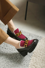 Load image into Gallery viewer, CHUNK LINKS LADY Purple &amp; Brown Loafers