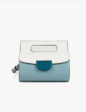 Load image into Gallery viewer, BLUE SQUARE HANDLE Leather Handbag