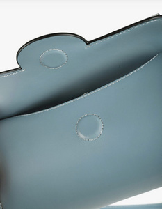 BLUE SQUARE HANDLE Leather Handbag