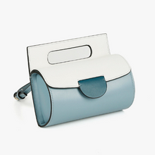 Load image into Gallery viewer, BLUE SQUARE HANDLE Leather Handbag