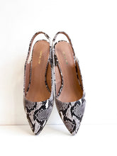 Load image into Gallery viewer, EXOTIC SLING Snakeskin Embossed Leather Slingback
