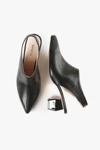 Load image into Gallery viewer, RUBIC SLINGBACK Black Leather Slingbacks