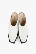 Load image into Gallery viewer, Square toe white mules