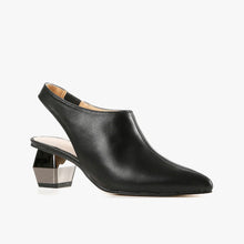 Load image into Gallery viewer, RUBIC SLINGBACK Black Leather Slingbacks