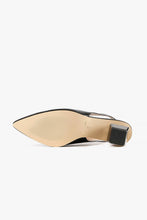Load image into Gallery viewer, RUBIC SLINGBACK Black Leather Slingbacks