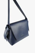 Load image into Gallery viewer, SHOULDER POUCH Navy Leather Handbag
