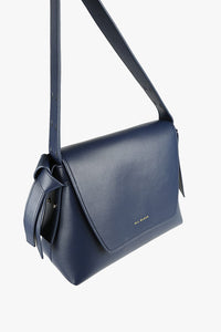 SHOULDER POUCH Navy Leather Handbag