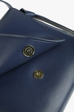 Load image into Gallery viewer, SHOULDER POUCH Navy Leather Handbag