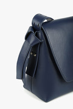 Load image into Gallery viewer, SHOULDER POUCH Navy Leather Handbag