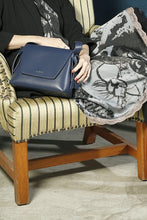 Load image into Gallery viewer, SHOULDER POUCH Navy Leather Handbag