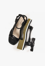 Load image into Gallery viewer, T LUGG Black Leather Sandal