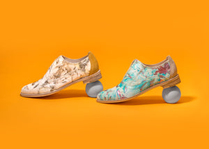 LYNETTE Turquoise Tie Dye Oxfords