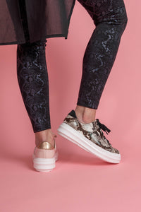 SWEET TREAT Pink Snakeskin Sneaker