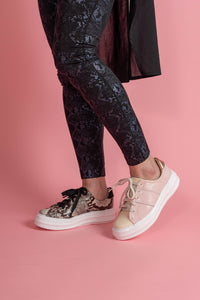 SWEET TREAT Pink Snakeskin Sneaker