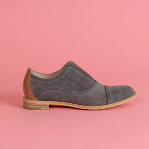 Grey suede oxford