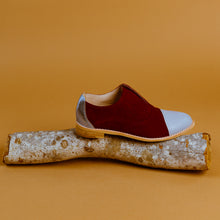 Load image into Gallery viewer, EMBER Red Suede &amp; Grey Oxfords