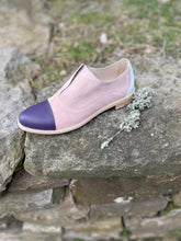 Load image into Gallery viewer, Purple Toe Pink Suede Oxfords