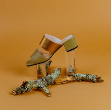 Load image into Gallery viewer, SEA GRASS Green &amp; Gold Sandals