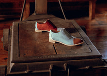 Load image into Gallery viewer, SKY Blue &amp; Tan Leather Oxfords