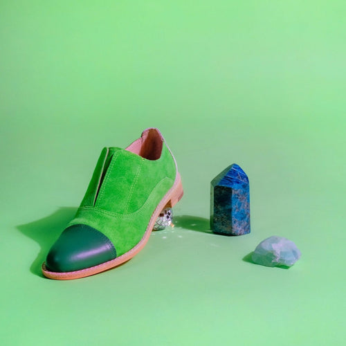 EMERALD Green Suede & Leather Oxfords