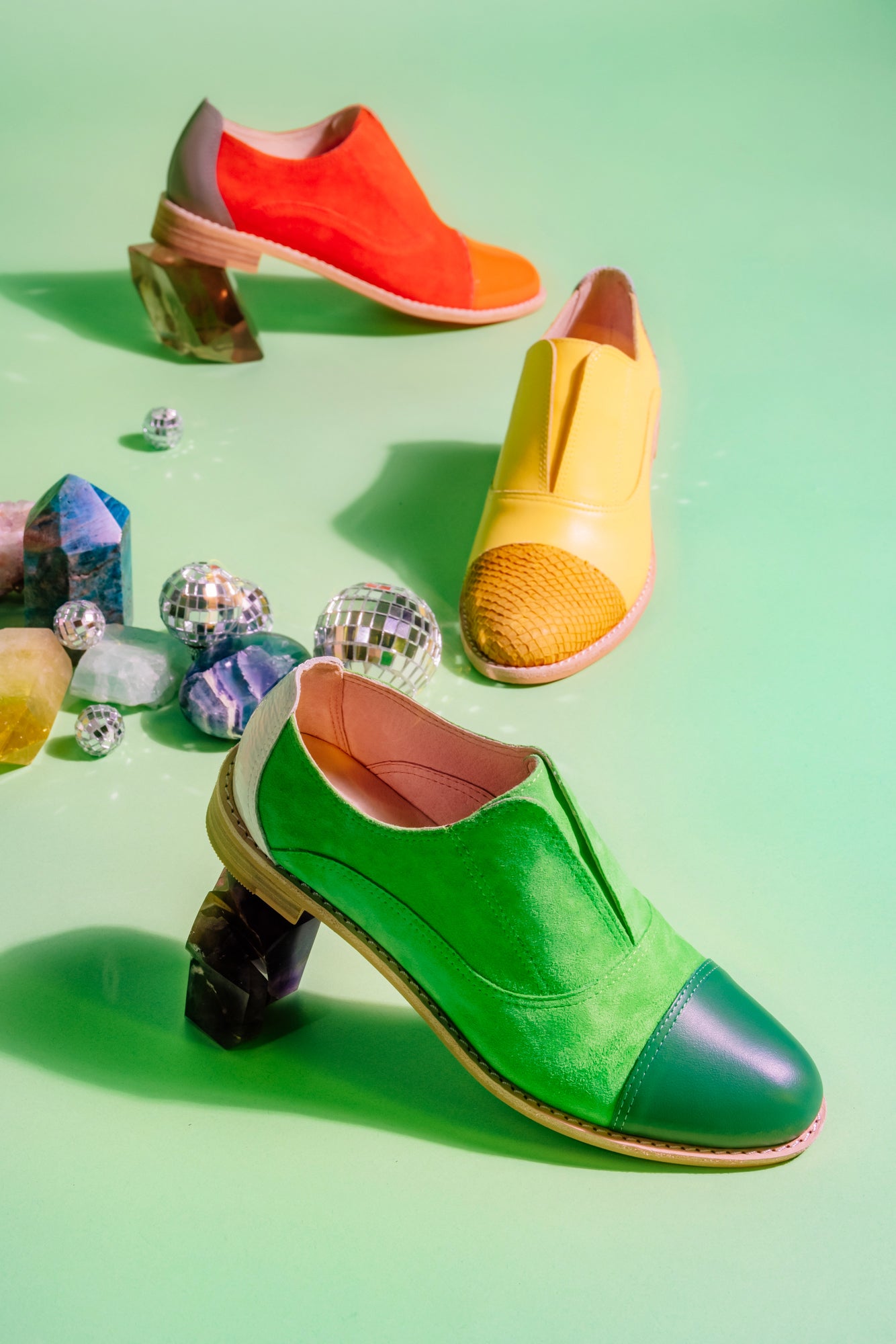 EMERALD Green Suede Leather Oxfords Women s Green Oxfords