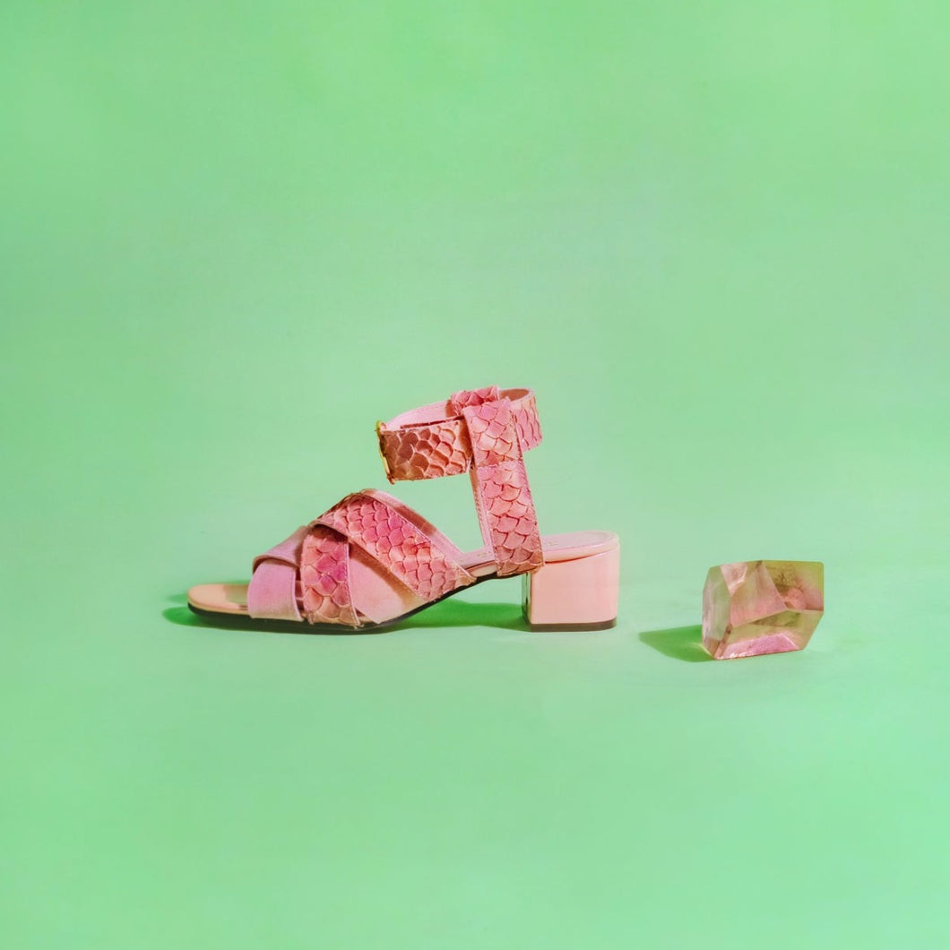 PINK TOPAZ Pink Strappy Sandals