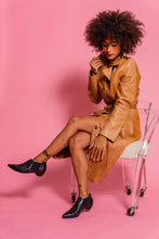 Load image into Gallery viewer, REAWAKEN Black Patent Leather Embossed Ankle Boots