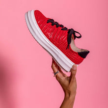 Load image into Gallery viewer, REVIVE Red Snakeskin Leather Sneaker