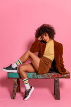 Load image into Gallery viewer, COSMOS Patent Brown &amp; Gold Snakeskin Sneaker