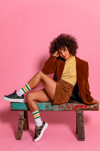 COSMOS Patent Brown & Gold Snakeskin Sneaker