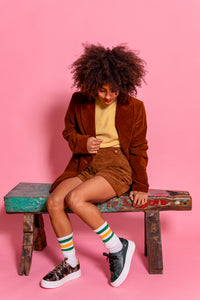 COSMOS Patent Brown & Gold Snakeskin Sneaker