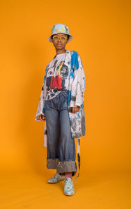 LYNETTE Turquoise Tie Dye Oxfords