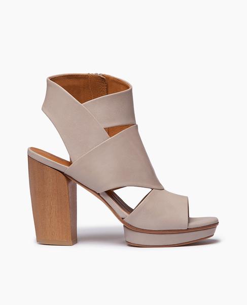 UNICORN Open-Toed Sandal with Solid Wood Heel