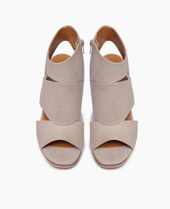 UNICORN Open-Toed Sandal with Solid Wood Heel