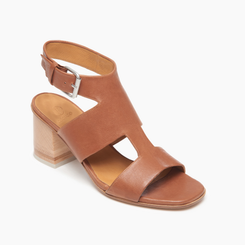 Tan leather strappy sandal