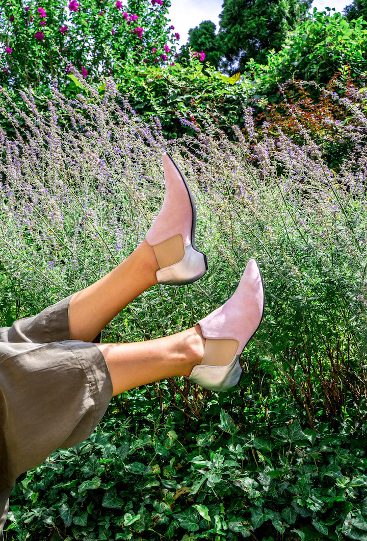 mauve suede boots