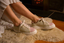 Load image into Gallery viewer, STRAWBERRY BLOND Pale Pink Leather Sneakers