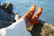 Load image into Gallery viewer, FLORAL COTTON Anklet Sock Persimmon